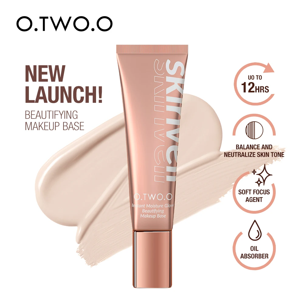 O.TWO.O Makeup Base Foundation Primer Concealer Oil-Control Invisible Pore Waterproof Long-Lasting 45ml Face Primer Cosmetics