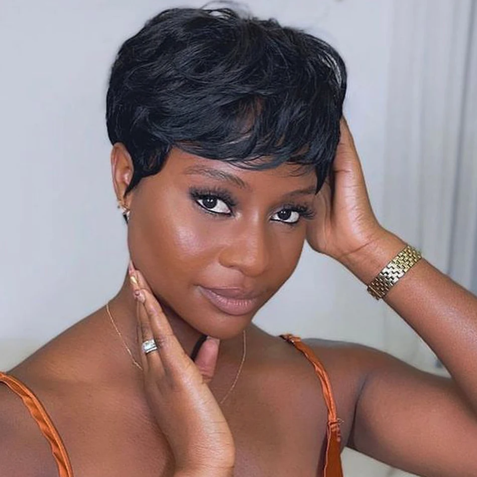 

Short Wigs Human Hair Wigs For Women Human Hair Pixie Cut Wig Human Hair Perruque Cheveux Humain Straight Bob Wig Human Hair