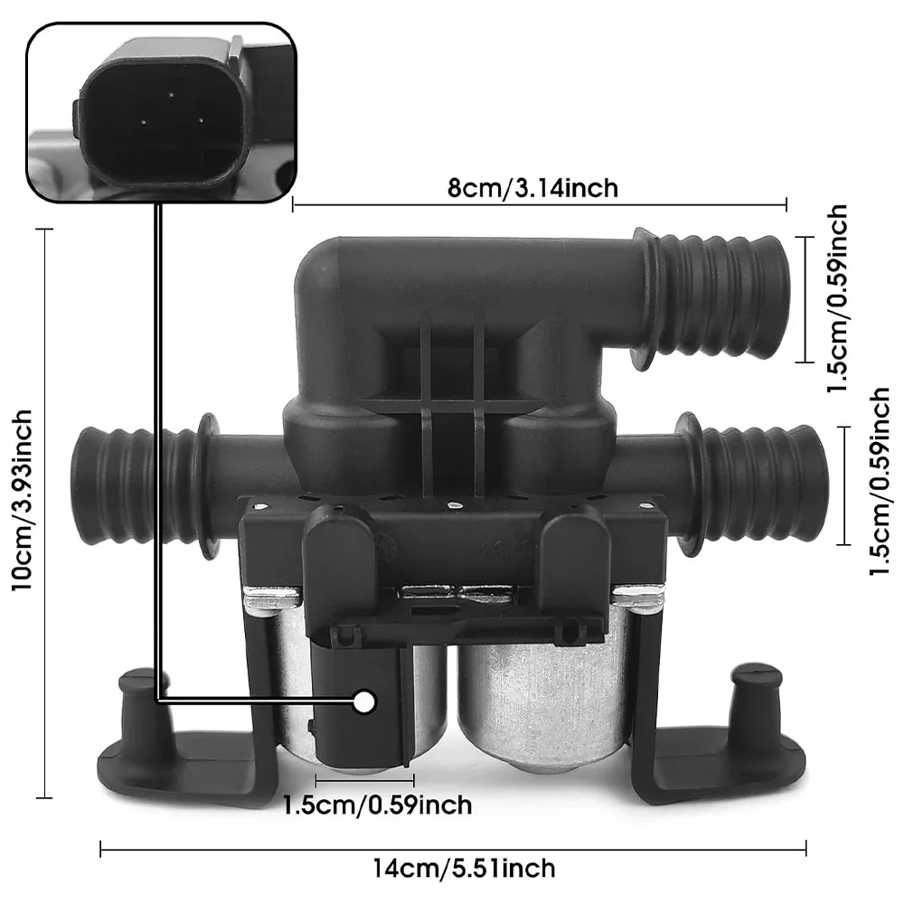 Heater Control Valve Solenoid 64116906652 For BMW E60 E63 E65 E66 535i 535i xDrive 535xi X5 5 6 7 Series 1147412159 64116908294