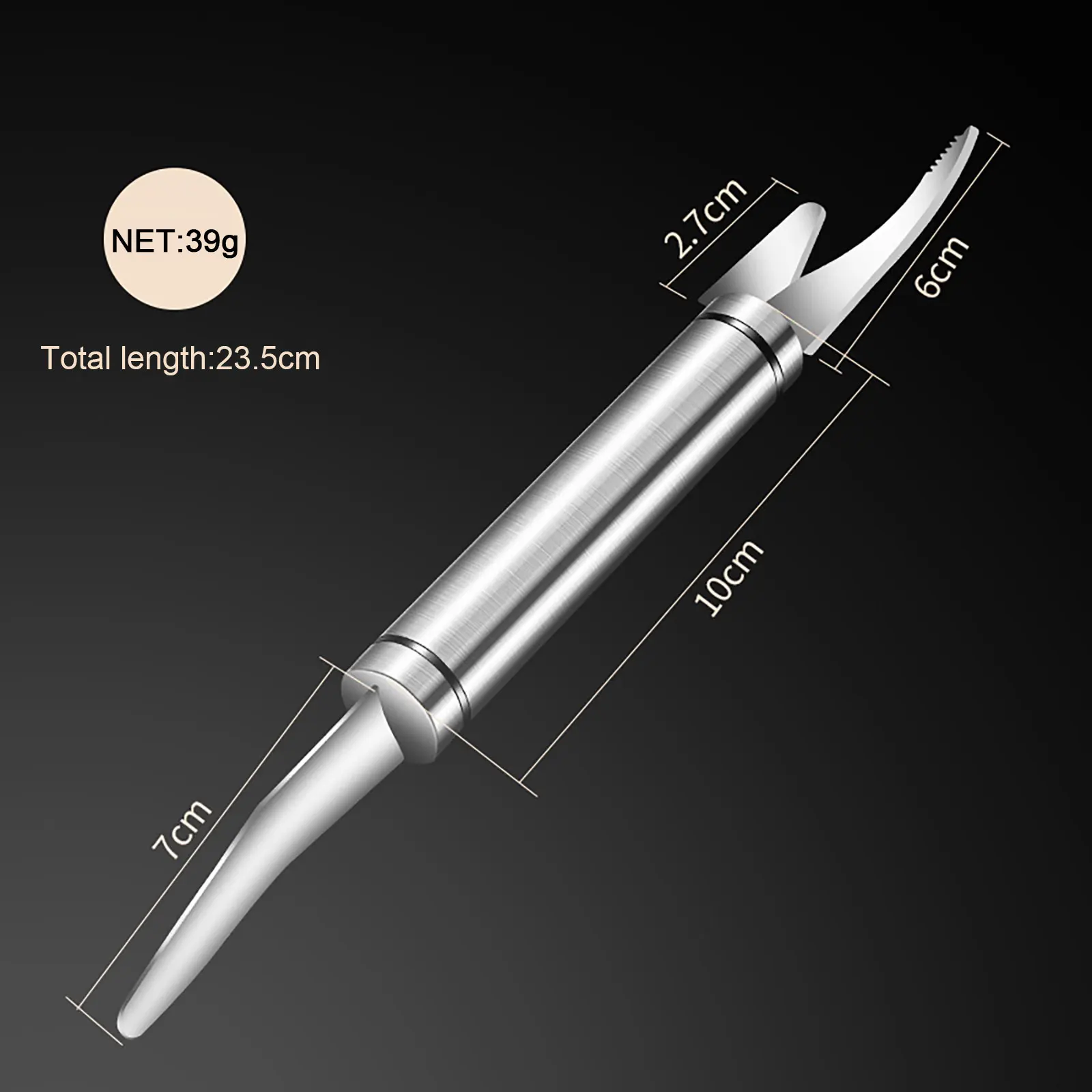 Mulitifunctional Stainless Steel Shrimp Peeler Easy to Use Cutting Shrimp Line Fish Knife Scraping Digging Fish Scale Knife