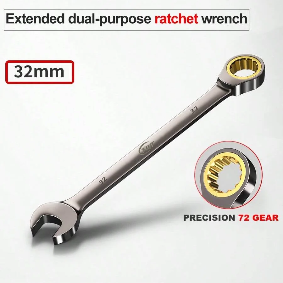 Versatile Dual-Use Ratchet Wrench (6-32mm) for Universal Maintenance Tasks