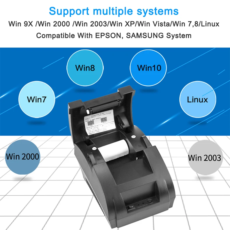 NETUM 열전사 영수증 프린터, USB 열전사 프린터, NT-L3 휴대용 CCD 바코드 스캐너 NT-5890K, 58mm