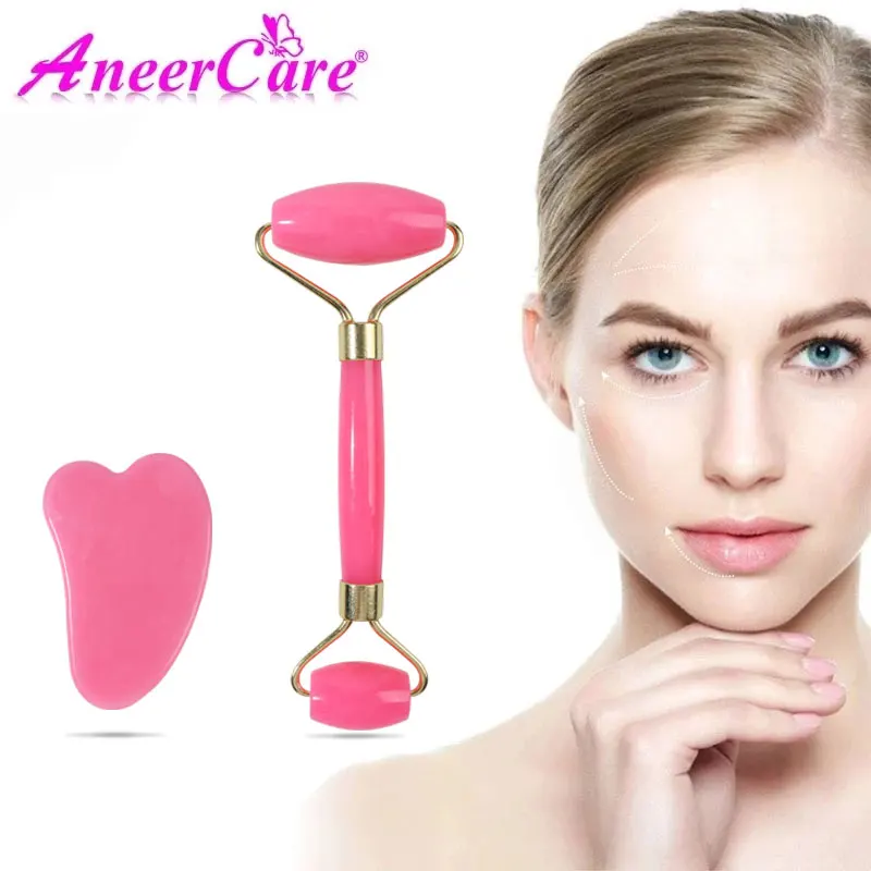 Rose Resin Massage Spa Roller GuaSha Board Massage Scrapers Plate For