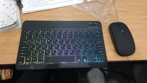 Backlight Bluetooth Keyboard Mouse For IOS Android Windows photo review