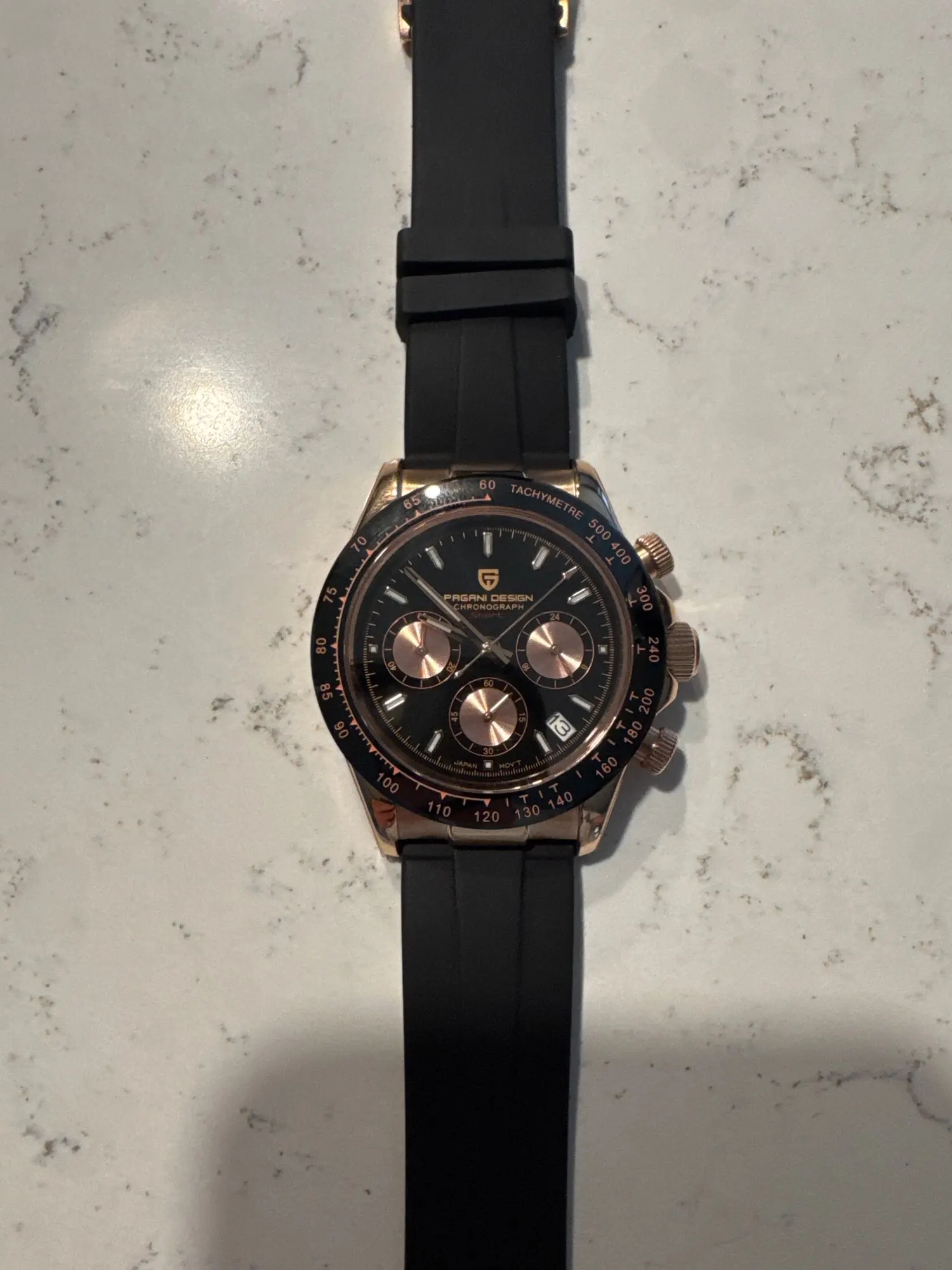 40mm New V2 PAGANI DESIGN Men's Quartz Watches Sapphire Retro Chronograph photo review