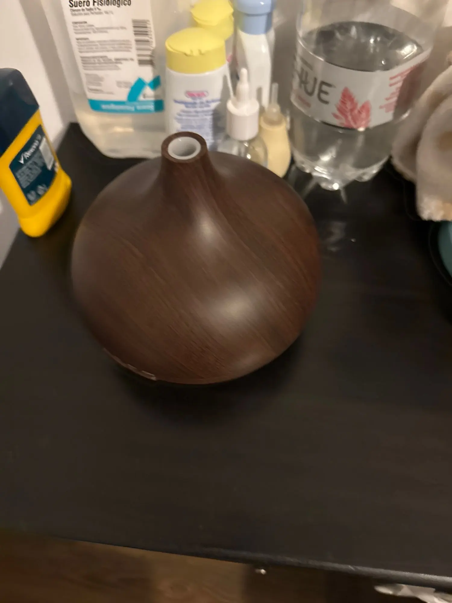 Diffuseur Arôme 500 ml Wood Grain – LED 7 Couleurs, Télécommande & Minuterie