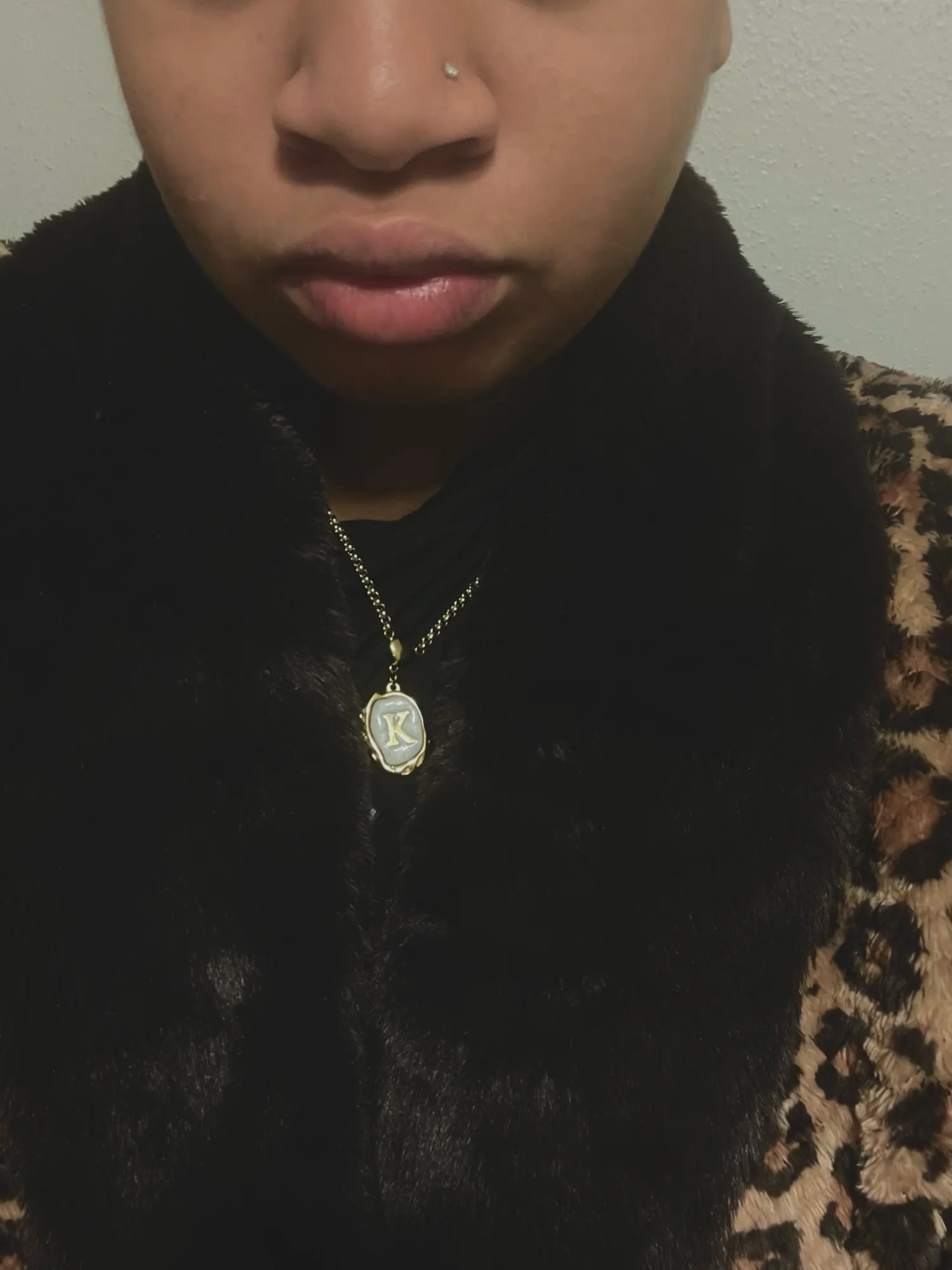 Initial Necklace, customer photo