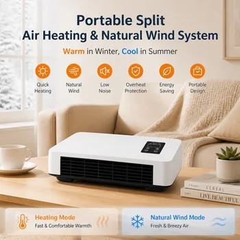 Smart Conditioner Summer Tabletop Wall Mounted Mini Split Air Conditioner Rapid Cooling Heating Device for Bedroom Office Home 1