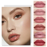 12 rouges à lèvres nude aux finitions brillantes et mates - Rouge à lèvres longue tenue, métallisé et nacré, avec des reflets scintillants et pailletés - Idéal pour un cadeau de Saint-Valentin. 4