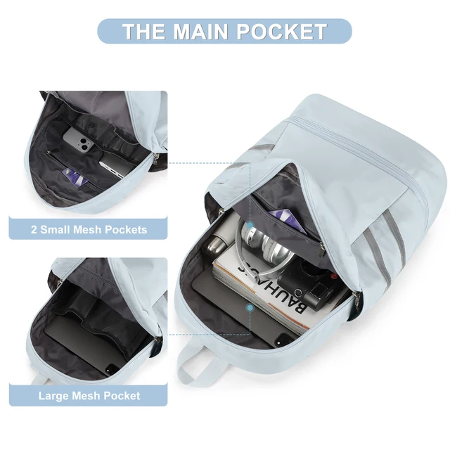 Gym Backpack for Women with Shoes Compartment & Wet Pocket Lightweight Large Travel Backpack Waterproof Sports Backpack Gym Bag 2