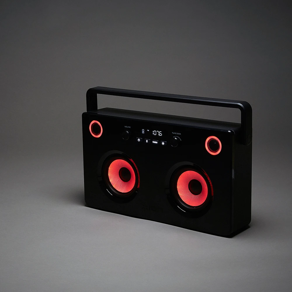 Ion Audio SPECTRABOOM Bluetooth Speaker 60W LED Speaker Boom Box