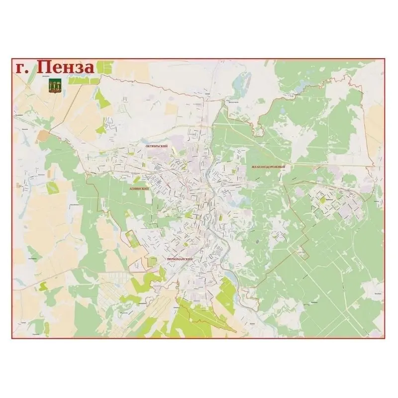 Рисунок 3 - Карта г. Пенза 200х150 см