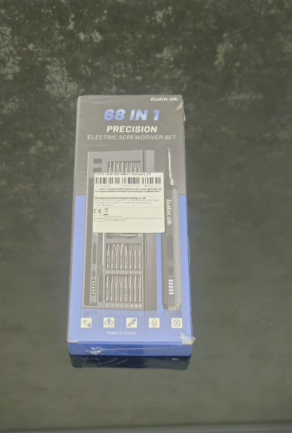 68 IN 1 Precision Electric Screwdriver Set 5 Levels Adjustable Comes Fill Light Professional Mobile Phone IPad Repair Tool photo review