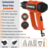2000W Construction Hair Dryer LCD Digital Display Heat Guns 110V 220V Heat Shrink Hair Dryer Temperature Adjustable Hot Air Gun 1