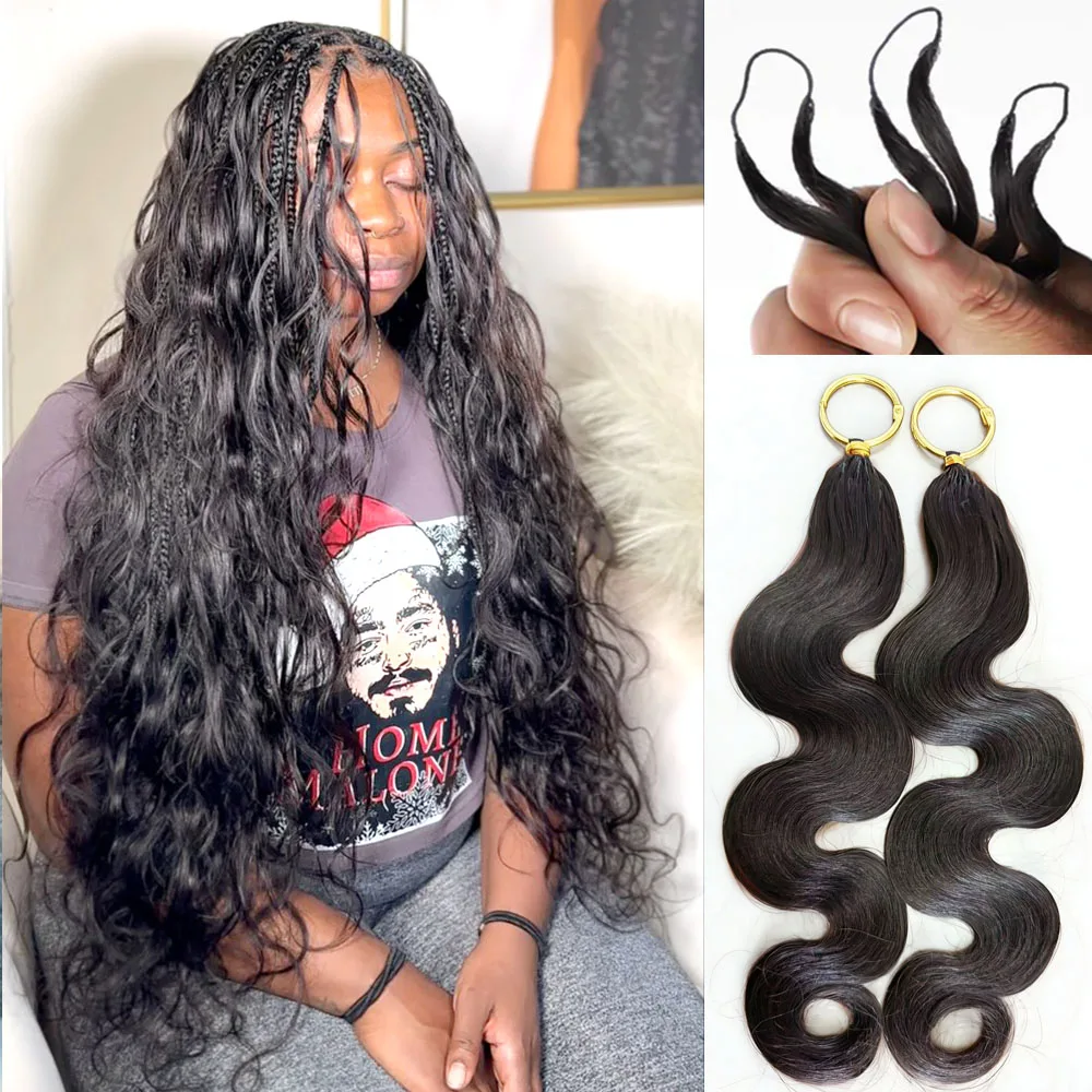 Body Wave Miracle Knots Crochet Human Hair For Braiding Boho Braids 100% Raw human hair Extensions Feathered Human Crochet Hair 1