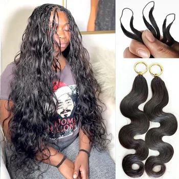 Body Wave Miracle Knots Crochet Human Hair For Braiding Boho Braids 100% Raw human hair Extensions Feathered Human Crochet Hair 1