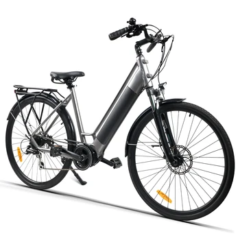 [Su sporco] E-Bike per adulti BAFANG M200 Mid Motor 250W 36V 13Ah 468Wh batteria Interruttore elettrico Bici, 28 pollici/700C è sparare City ebike