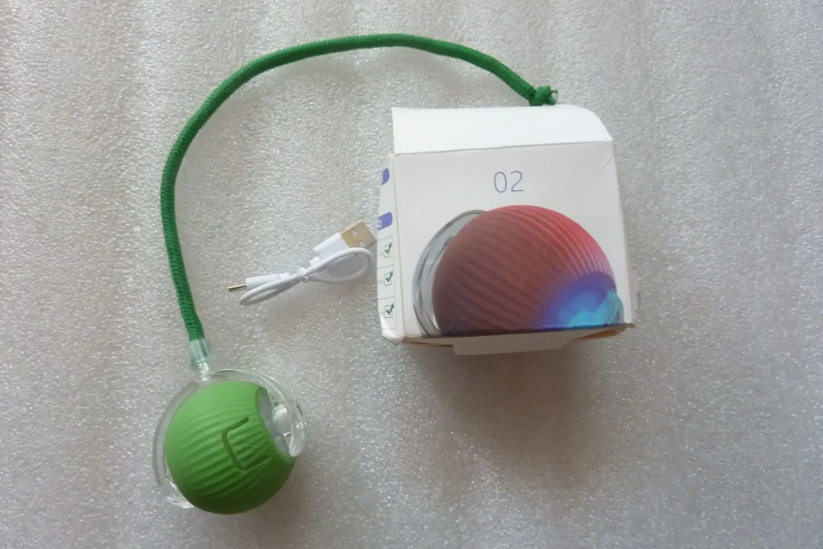 New Cat Interactive Ball Toy Automatic Rolling Ball Faux Tail Rechargeable Smart Pet photo review