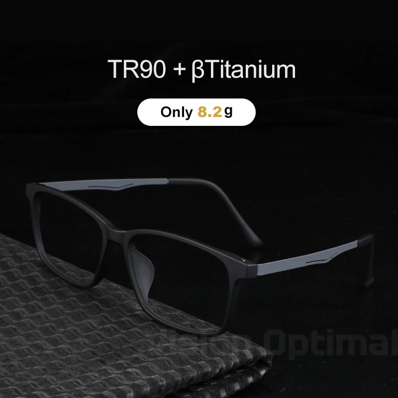 

Vision Optimal Ultralight Titanium TR90 Myopia Hyperopia Big Rectangle Optical Prescription Eyeglasses Frame Men And Women 9829