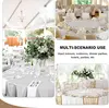 6-Pack White Round Tablecloths, 120 Inches Diameter, Stain Resistant, Polyester, Ideal for Weddings or Parties. 6