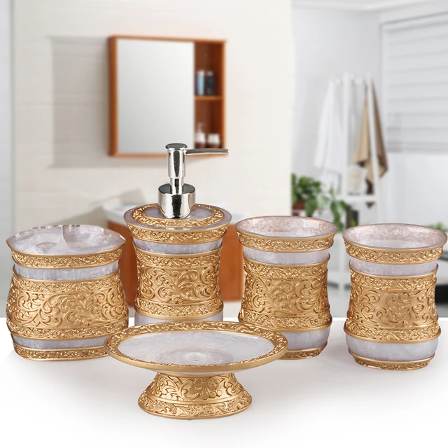 Luxury Bathroom Accessories Sets  Resin Bathroom Accessories Set - Style  Bathroom - Aliexpress