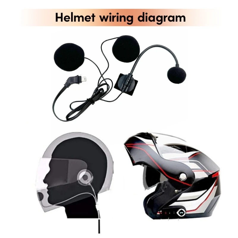 

Motorcycle Speaker Mouthpiece Mic Listening Function for Intercom Headsets Noise Cancelling Communication System Durable