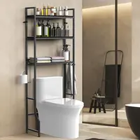 Over The Toilet Storage 3 Tier Over Toilet Bathroom Organizer Wooden Bathroom Space Saver Freestanding Above Toilet Stand with 4 1