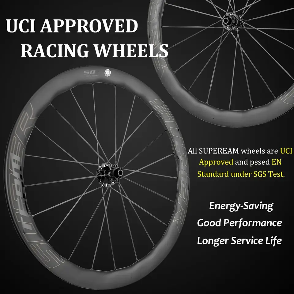 スーパーチーム-カーボンロードバイククリンチャー,U字型ホイール