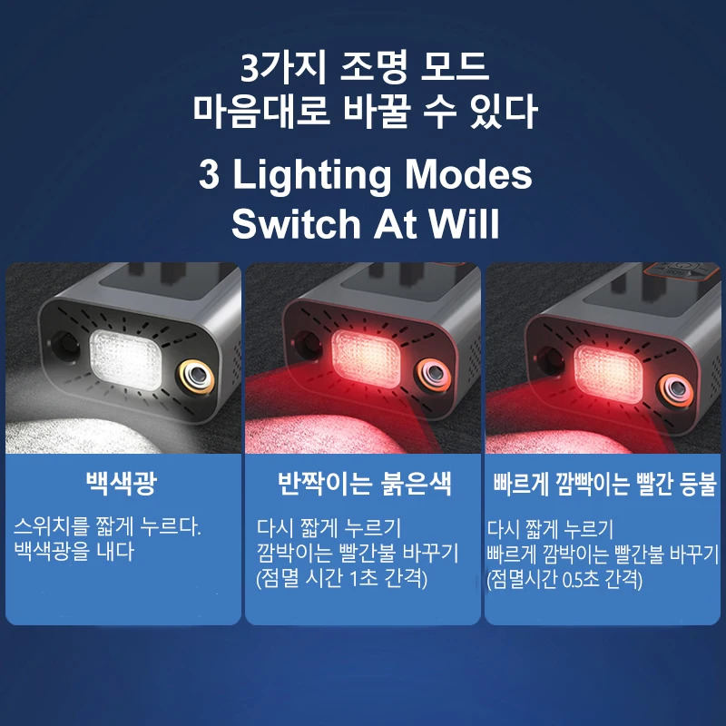140PSI 무선 자동차 공기 압축기, 4000mAh 전기 공기 펌프, 타이어 팽창식 펌프, 오토바이, 자전거 공, 자동차 타이어 팽창기