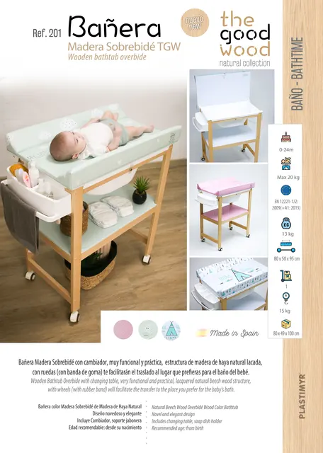 Bañera para bebes de madera , Bañera con cambiador bebes , Bañera bebes ,  Bañera cubeta cambiador bebes , Bañera de madera - AliExpress