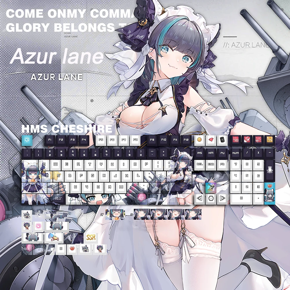 Honkai Impact 3-keycap Elysia Anime Pbt Cinco Lados Sublimação de Tintura Herrscher dos Humanos Perfil Cereja 128 Periférico - Imagem 2