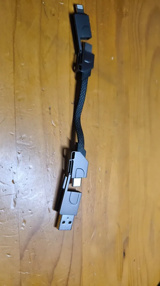 4-in-1 Multi Fast Charging Cable Keychain PD for iPhone & Android photo review