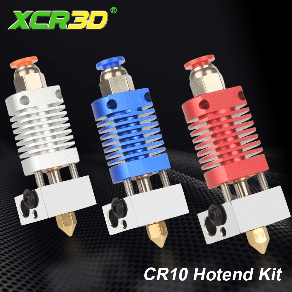 XCR3D MK8 Assembled Extruder Hot End Kit Ender 3 CR10 Printer 1.75mm 0.4mm Nozzle Aluminum Heating Block 3d Printer Accessories mk8 assembled extruder hotend kit for ender 3 cr10 printer 1 75mm 0 4mm nozzle aluminum heating block 3d printer accessories