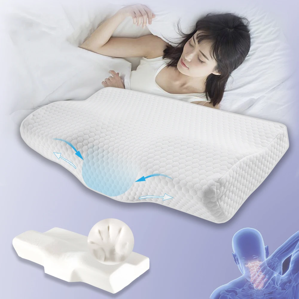 Orthopedic Butterfly Memory Foam Pillow  Orthopedic Cervical Neck Pillow -  Pillow - Aliexpress