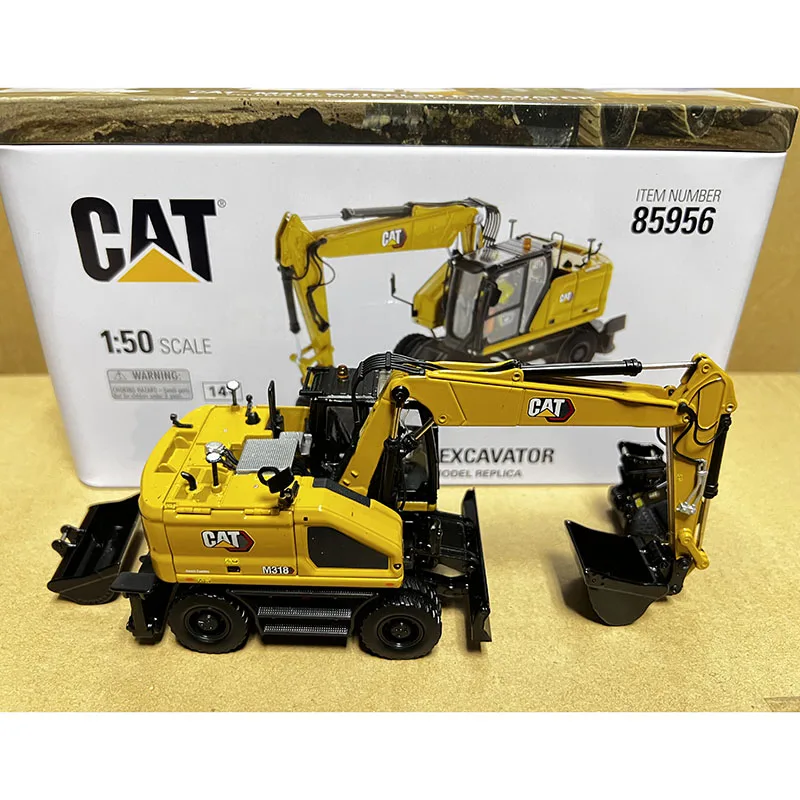 DM Diecast 1:50 Scale CAT M318 Wheeled Excavator Alloy Model