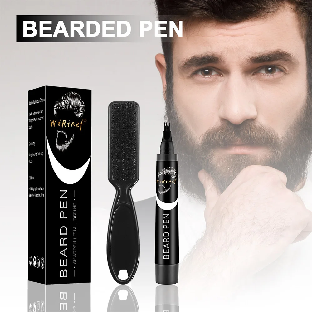 Beard Pen Filler Single Piece or Set Barber Styling Pencil Waterproof Black Hair Enhancer Brush Cosmetic Repair Tool