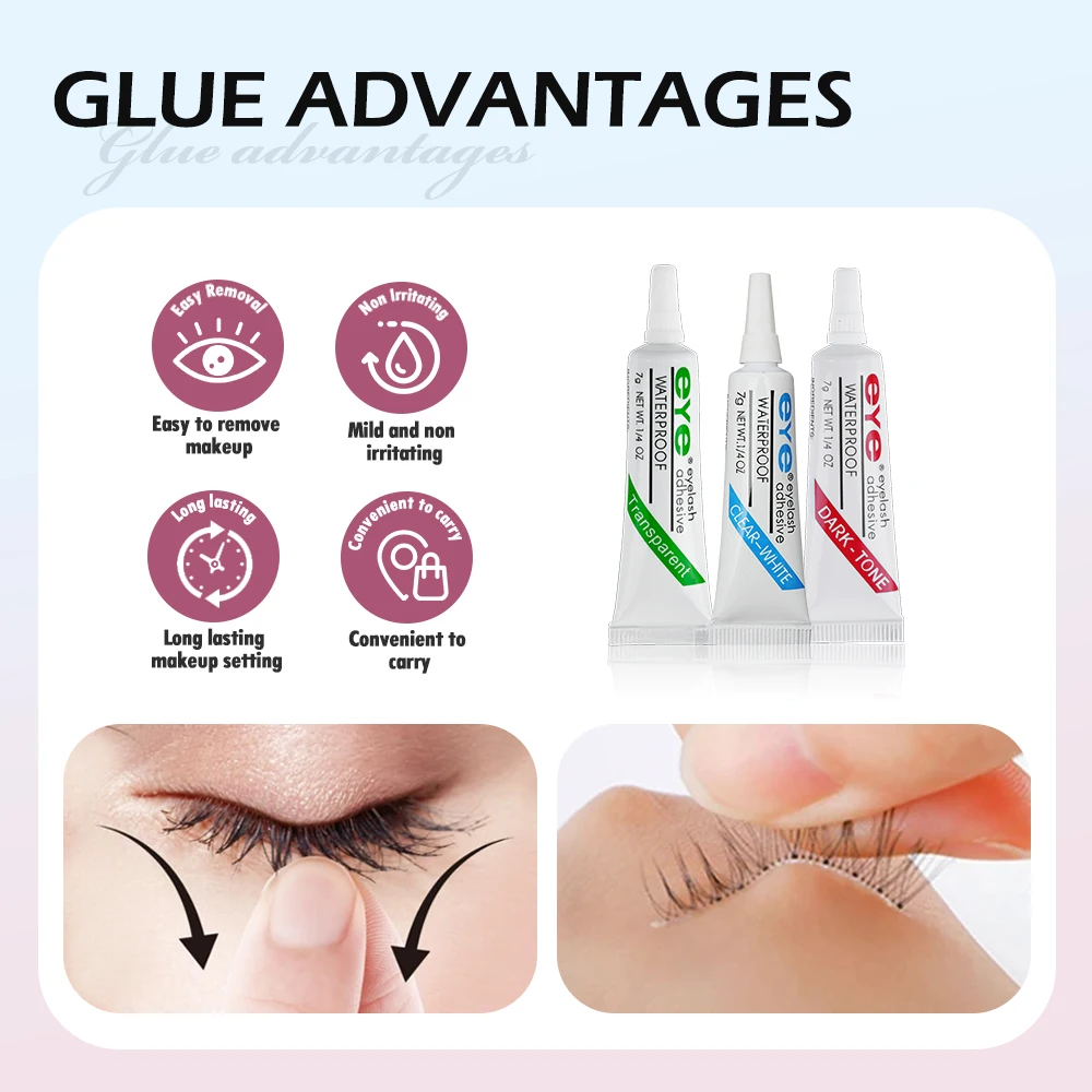 Strong False Eyelash Lash Glue Adhesive 7g Waterproof Tool Makeup Tools Accessories Eyelash Glue Dark or Clear maquillaje eyelash glue