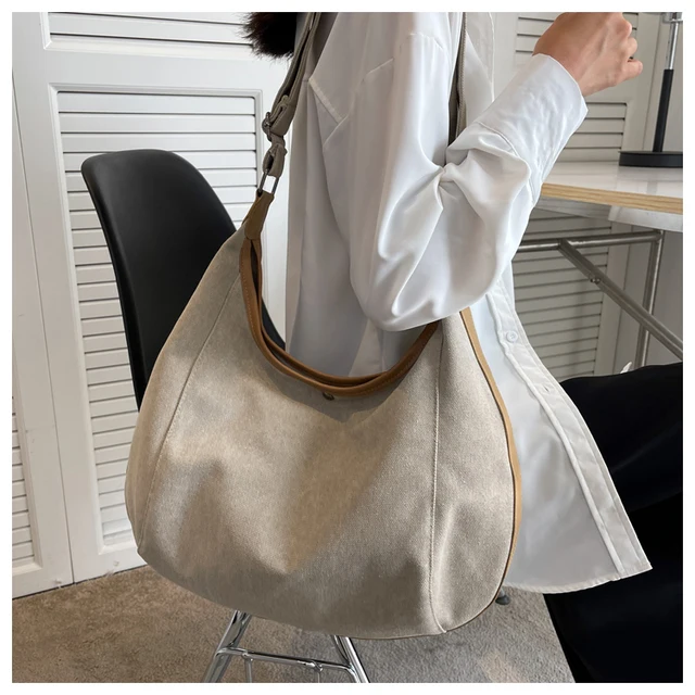 Shoulder Bag For Women Hobo Tote Bag Casual Grace Canvas Bag Retro  Crossbody Bag Large Capacity Purse