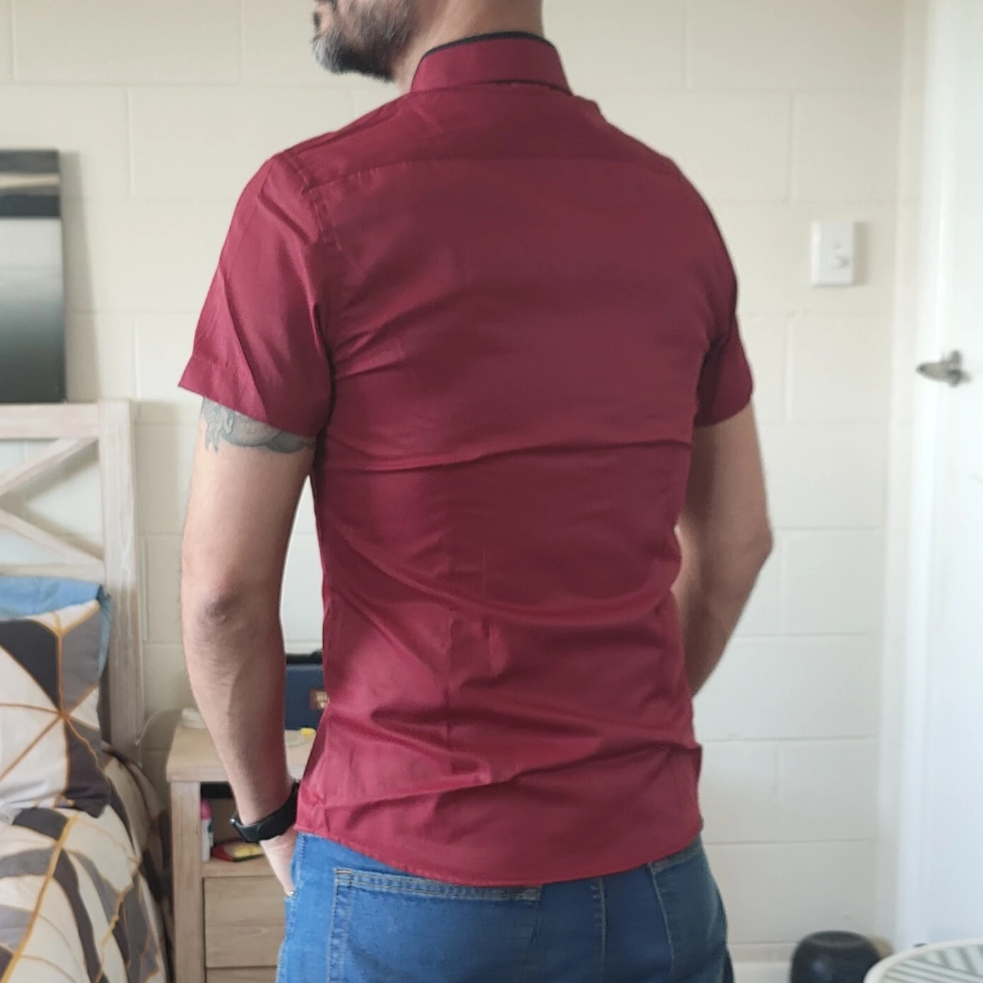 2022 New Arrival Brand Men's Summer Business Shirt Short Sleeves Turn-down Collar Tuxedo Shirt Shirt Men Shirts Big Size 5XL photo review