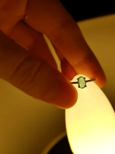 Silver tourmaline ring