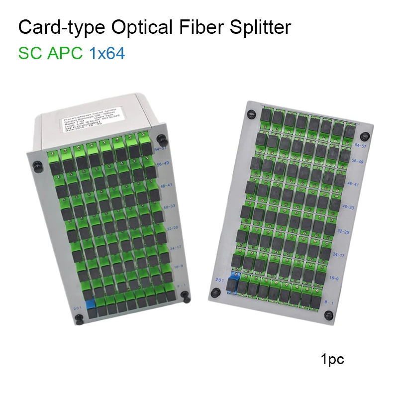 

Fiber Optic Splitter Box 1X64 SC APC FTTH Insert Sheet Box Type Fiber Optical PLC Splitter 1:64 SC APC Connector Free Shipping