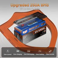 Batterie Lithium LiFePO4 Humsienk 12V 640Ah 8KWh avec BMS 250A intégré, surveillance en temps réel, plus de 15000 cycles profonds pour usage extérieur/domestique 8