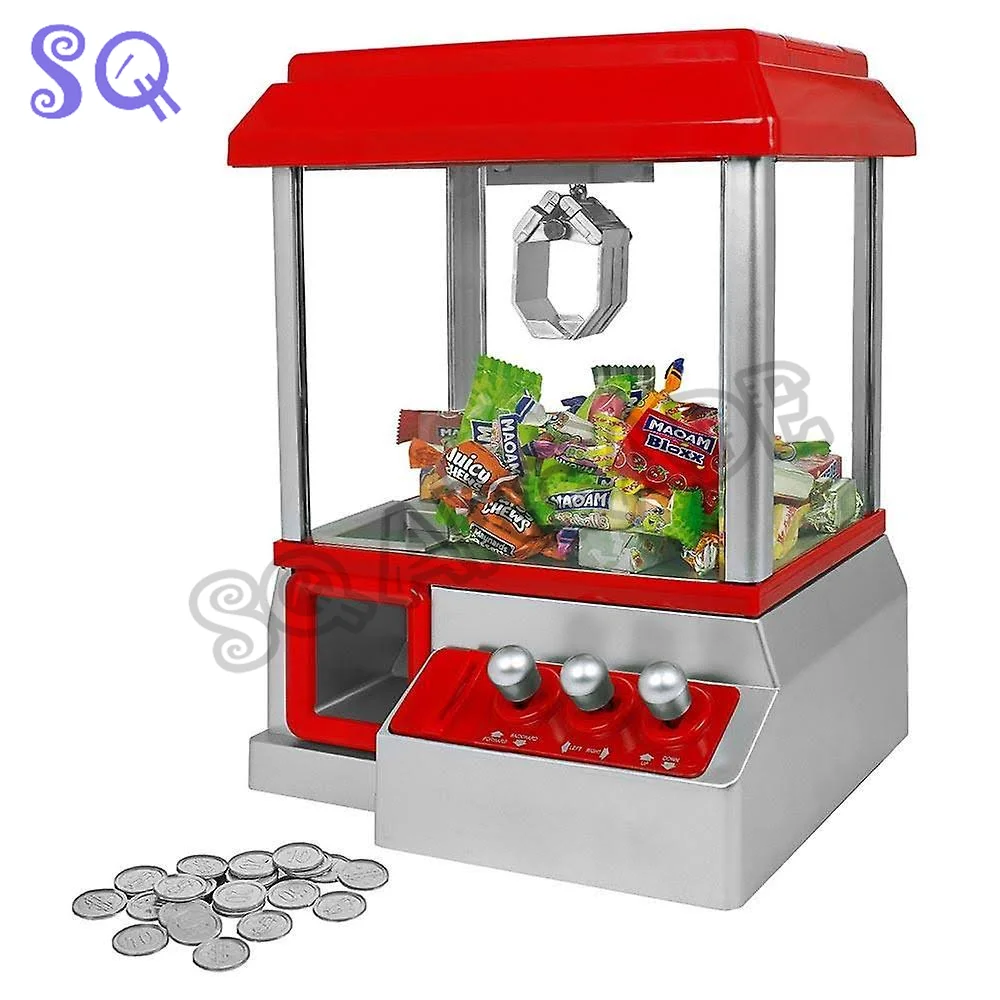 DIY Doll Claw Machine Toy Kids Coin Operated Play Game Mini Claw Catch Toy Crane Coin Candy Machines Music Doll Xmas Gifts