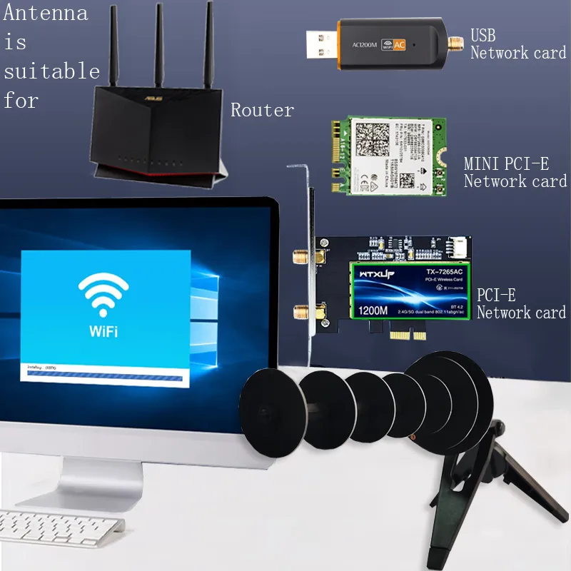 12dBi 2.4G WIFI Signal Receive Or Transmit Yagi Directional Antenna  Computer Wireless Network Card USB Mini PCIE Adapter