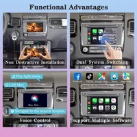 Wireless Carplay Android Auto Decoder For Volkswagen VW Touareg RNS850 2011-2018 With 8" Screen Bluetooth Mirror Link AUX Module 4