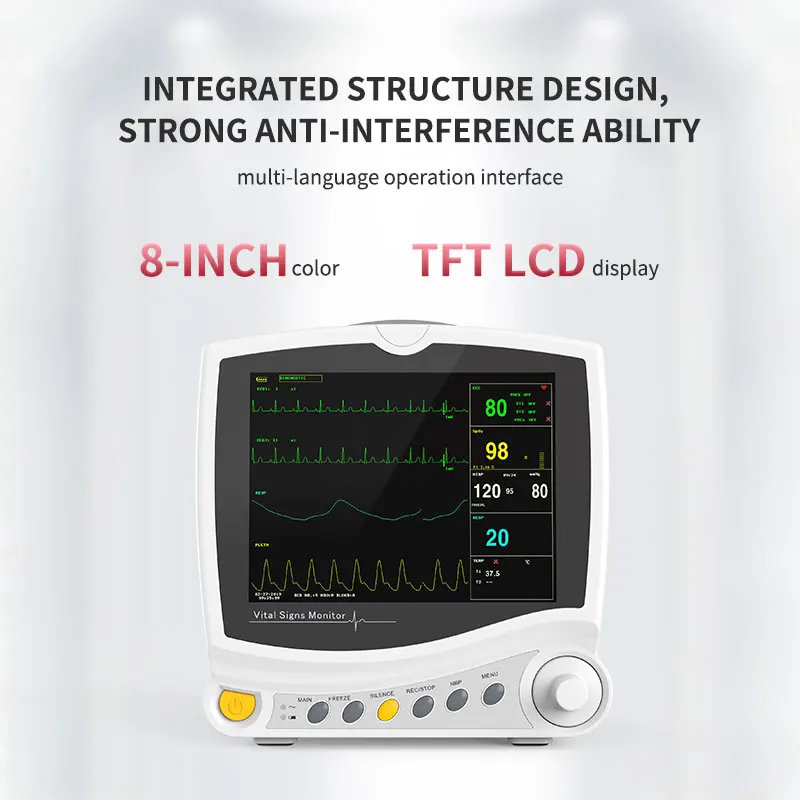 12 Inch Medical Patient Monitor 6-parameter ICU CCU Vital Sign