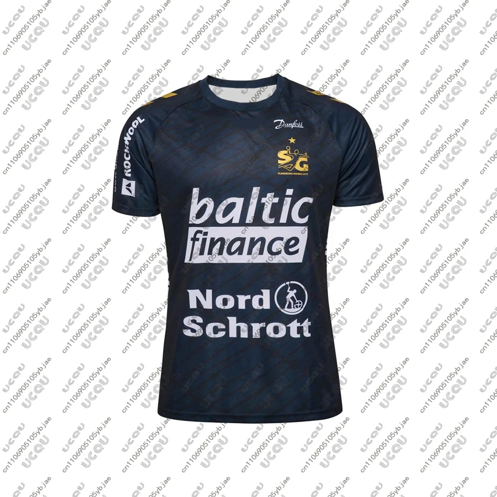 2025/26 남성 어린이 핫 보이즈 의류 팀 홈 남성 상의 어웨이 스포츠웨어 F-플렌스베르크-한데위트 티셔츠 어웨이 티 선물 핸드볼 저지