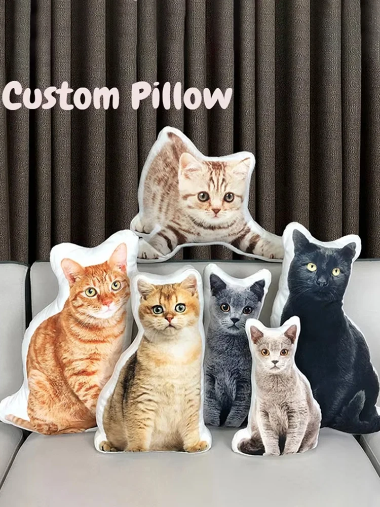 Photo Customization Pet-Shape Pillow With White Edge Personalized Cushions For Pet Friend Turn Pet Into 3D Pillow Sofa Car Decor 5