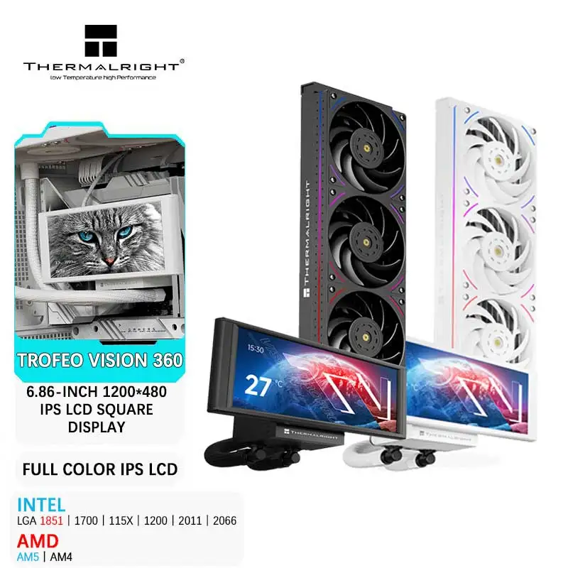 TR Trofeo Vision 360 ARGB - Raffreddatore CPU Liquido Con Schermo LCD 6.86"