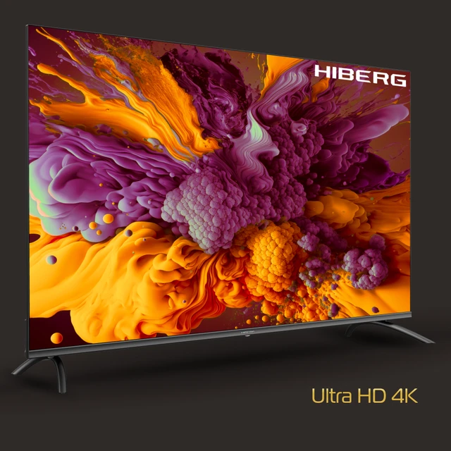 Телевизор HIBERG QLED 50Y, диагональ 50 дюймов, Ultra HD 4K, HDR, Smart TV, голосовое управление Алиса 1